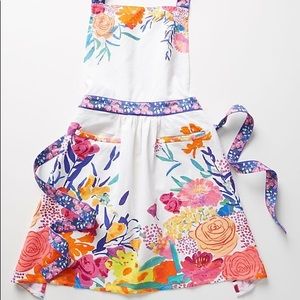 NWT Bridgette Thornton for Anthropologie Paint + Petals Apron and Oven Mitts
